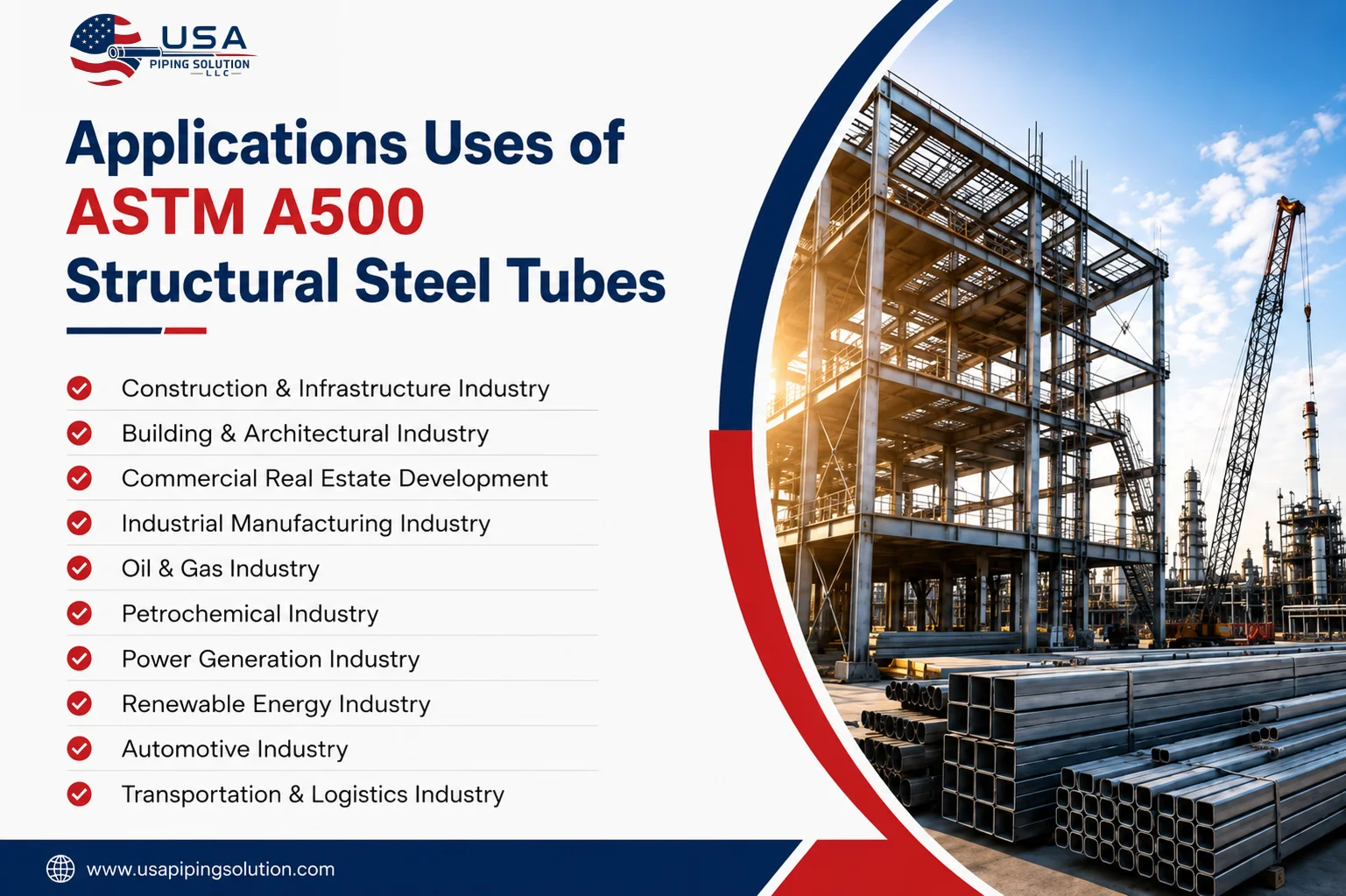 Applications and Industries of ASTM A500 Structural Steel Tubes